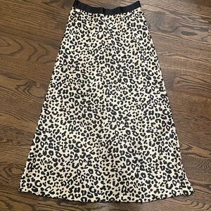 Leopard Print A-Line Skirt
